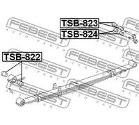 Boccola balestre dietro l'assale TSB-824 FEBEST per TOYOTA HILUX VII Pick-up