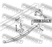 Boccola balestre IVSB-DAILR FEBEST per IVECO DAILY III Pianale piatto/Telaio