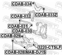 Boccola braccio oscillante anteriore CDAB-028 FEBEST per CADILLAC SRX