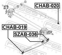 Boccola braccio oscillante anteriore CHAB-019 FEBEST per DAEWOO SUZUKI
