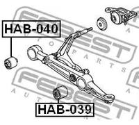 Boccola braccio oscillante anteriore HAB-040 FEBEST per HONDA CRX III