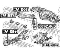 FEBEST HAB-173 Supporto braccio oscillante