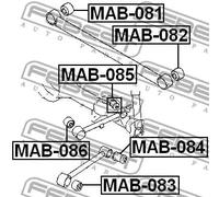 Boccola braccio oscillante anteriore MAB-083 FEBEST per MITSUBISHI