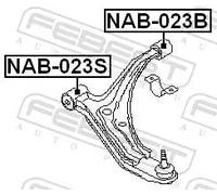 Boccola braccio oscillante anteriore NAB-023S FEBEST per NISSAN MICRA II