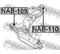 Boccola braccio oscillante anteriore NAB-109 FEBEST per NISSAN PRIMERA Hatchback