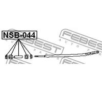 FEBEST NSB-044 Supporto braccio oscillante per NISSAN TERRANO II (R20)