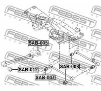 Boccola braccio oscillante anteriore SAB-012 FEBEST per SUBARU LEGACY I FORESTER