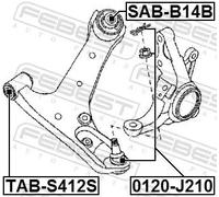 Boccola braccio oscillante anteriore TAB-S412S FEBEST