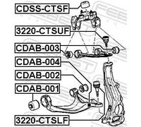 Boccola braccio oscillante Assale anteriore inferiore CDAB-002 FEBEST