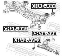 Boccola braccio oscillante Assale anteriore inferiore CHAB-AVES FEBEST