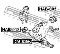 Boccola braccio oscillante Assale anteriore inferiore HAB-012 FEBEST per HONDA