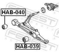 Boccola braccio oscillante Assale anteriore inferiore HAB-039 FEBEST per HONDA