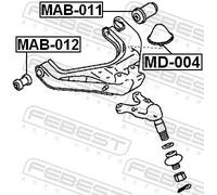 Boccola braccio oscillante Assale anteriore inferiore MAB-011 FEBEST per HYUNDAI