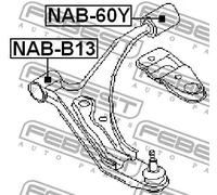 Boccola braccio oscillante Assale anteriore inferiore NAB-60Y FEBEST per NISSAN