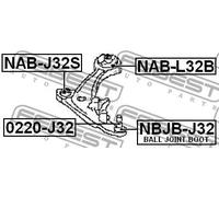 FEBEST NAB-L32B Supporto braccio oscillante