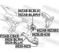 FEBEST MZAB-BLBLH Supporto braccio oscillante