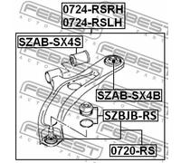 Boccola braccio oscillante Assale anteriore inferiore SZAB-SX4B FEBEST per FIAT