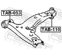 Boccola braccio oscillante Assale anteriore inferiore TAB-053 FEBEST per TOYOTA