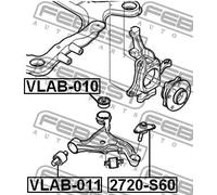 Boccola braccio oscillante Assale anteriore inferiore VLAB-011 FEBEST per VOLVO