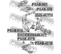 Boccola braccio oscillante Assale anteriore PGAB-008 FEBEST per PEUGEOT CITROËN