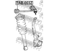 Boccola braccio oscillante Assale anteriore superiore TAB-003Z FEBEST per LEXUS