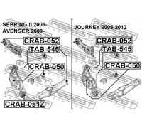 Boccola braccio oscillante Assale posteriore CRAB-050 FEBEST per CHRYSLER DODGE