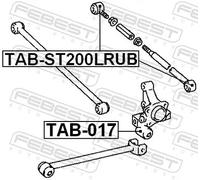 Boccola braccio oscillante Assale posteriore Cuscinetto in gomma TAB-ST200LRUB