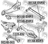 Boccola braccio oscillante Assale posteriore HYAB-ENR4 FEBEST per KIA HYUNDAI