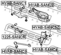 Boccola braccio oscillante Assale posteriore HYAB-SANC3 FEBEST per KIA HYUNDAI