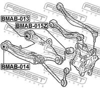 Boccola braccio oscillante Assale posteriore inferiore BMAB-013 FEBEST per BMW 5