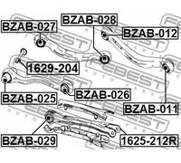 Boccola braccio oscillante Assale posteriore inferiore BZAB-029 FEBEST per DODGE