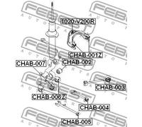 Boccola braccio oscillante Assale posteriore inferiore CHAB-005 FEBEST