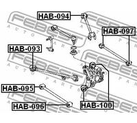 Boccola braccio oscillante Assale posteriore inferiore HAB-097 FEBEST per HONDA