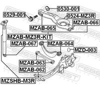 FEBEST MZAB-062 Supporto braccio oscillante