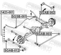 Boccola braccio oscillante Assale posteriore inferiore SGAB-012 FEBEST