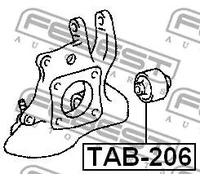 Boccola braccio oscillante Assale posteriore inferiore TAB-206 FEBEST per TOYOTA