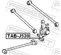 Boccola braccio oscillante Assale posteriore inferiore TAB-J520 FEBEST per LEXUS