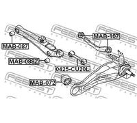 Boccola braccio oscillante Assale posteriore MAB-088Z FEBEST per MITSUBISHI JEEP