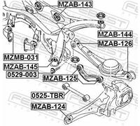 Febest Supporto braccio oscillante MZAB-125 posteriore per Mazda CX-9