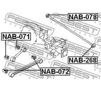 Boccola braccio oscillante Assale posteriore NAB-071 FEBEST per NISSAN