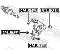 Boccola braccio oscillante Assale posteriore NAB-243 FEBEST per NISSAN INFINITI