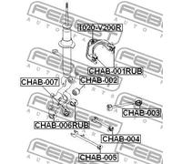 Boccola braccio oscillante Assale posteriore superiore Cuscinetto in gomma