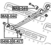 Boccola braccio oscillante Assale posteriore superiore MAB-045 FEBEST