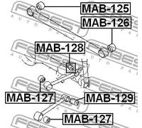 Boccola braccio oscillante Assale posteriore superiore MAB-128 FEBEST