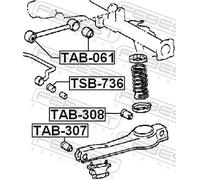 FEBEST TAB-061 Supporto, Braccio oscillante per TOYOTA