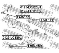 Boccola braccio oscillante Assale posteriore superiore TAB-157 FEBEST per TOYOTA