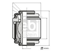 Boccola braccio oscillante Assale posteriore Sx 185885 FEBI BILSTEIN per SUBARU
