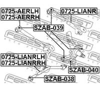 Boccola braccio oscillante Assale posteriore SZAB-038 FEBEST per SUZUKI BALENO