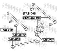 Boccola braccio oscillante Assale posteriore TAB-069 FEBEST per LEXUS RX