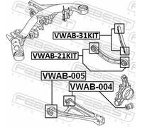 FEBEST VWAB-31KIT Supporto braccio oscillante